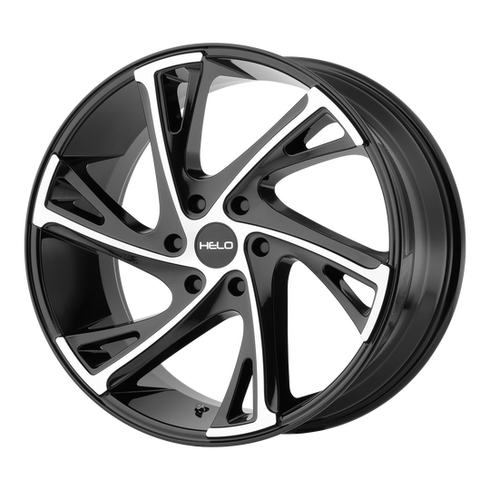 HE90322962330 - Helo HE903 22X9 6X139.7  30mm Gloss Black Machined - Helo Wheels Canada