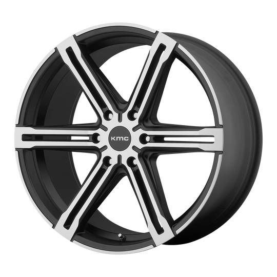 KM68622963738 - KMC KM686 Faction 22X9.5 6X135  38mm Satin Black With Machined Face And Register - KMC Wheels Canada