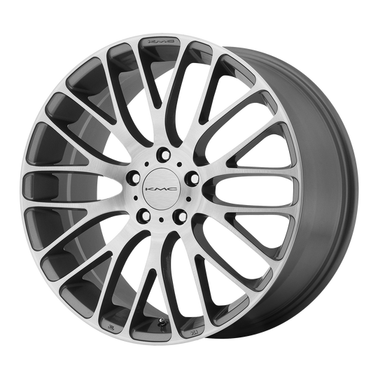 KM69377056545 - KMC KM693 Maze 17X7 5X112 45mm Pearl Gray W Brushed Face - KMC Wheels Canada