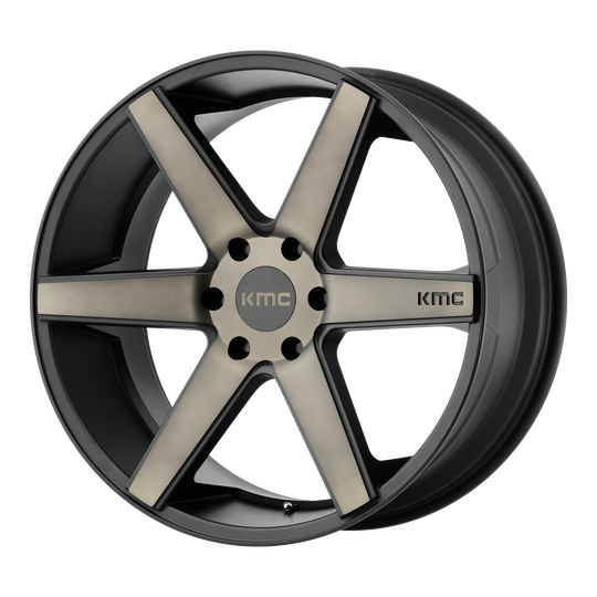 KM70428577945 - KMC KM704 District Truck 20X8.5 6X120  45mm Matte Black Dark Tint - KMC Wheels Canada