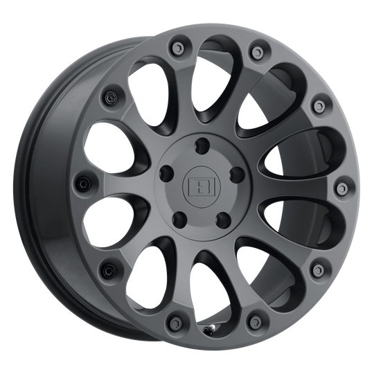 1785LIM126114M76 - Level 8 Impact 17X8.5 6X114.3  12mm Matte Black - Level 8 Wheels Canada