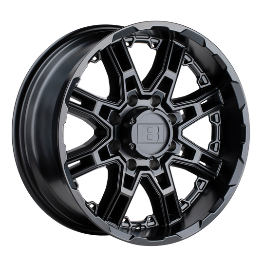 1785LST105127M71 - Level 8 Slingshot 17X8.5 5X127  10mm Matte Black - Level 8 Wheels Canada