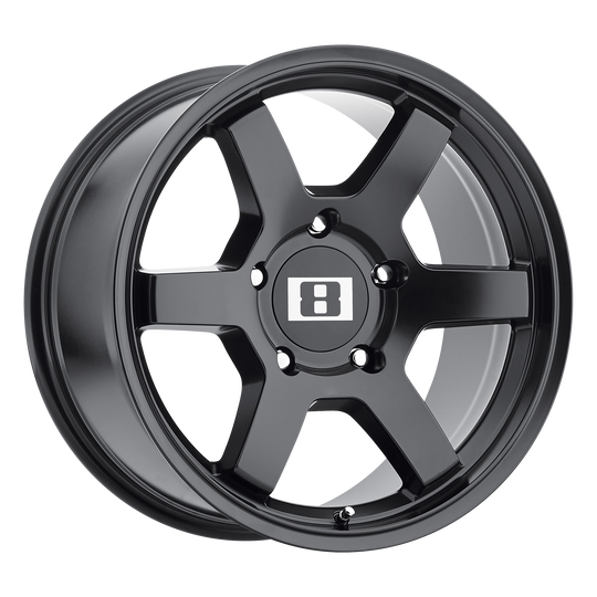 1780MK6006114M71 - Level 8 MK6 17X8 6X114.3  0mm Matte Black - Level 8 Wheels Canada