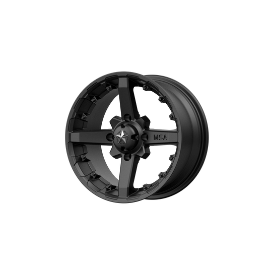 M23-04710 - MSA Offroad M23 Battle 14X7 4X110 10mm Flat Black - MSA Offroad Wheels Canada