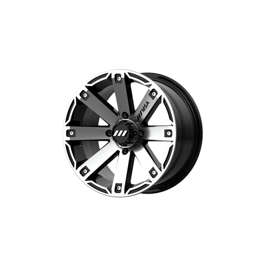 M27-02756 - MSA Offroad M27 Rage 12X7 4X156 10mm Machined Gloss Black - MSA Offroad Wheels Canada