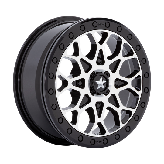 MA048BD15604438 - MSA M48 Portal Beadlock 15X6 4X156  38mm Gloss Black Machined With Gloss Black Ring - MSA Wheels Canada