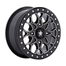 Load image into Gallery viewer, MA048BE15604838 - MSA M48 Portal Beadlock 15X6 4X137  38mm Gloss Black Milled With Gloss Black Ring - MSA Wheels Canada