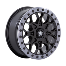 Load image into Gallery viewer, MA048MT15604838 - MSA M48 Portal Beadlock 15X6 4X156  38mm Satin Black With Gray Tint Ring - MSA Wheels Canada