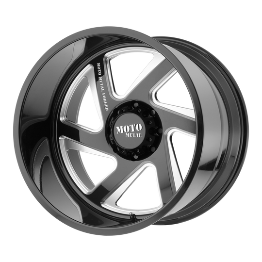 MO40022468976NR - Moto Metal MO400 22X14 6X139.7 -76 mm Gloss Black Milled - Moto Metal Wheels Canada