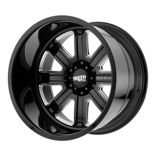 MO40222200M944N - Moto Metal MO402 22X12 BLANK -44 mm Gloss Black Milled - Moto Metal Wheels Canada