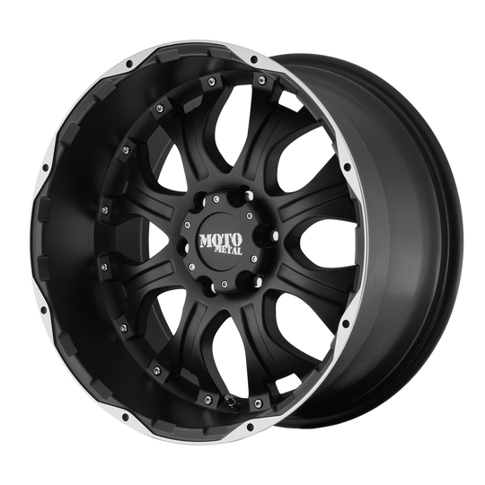 MO95929068718 - Moto Metal MO959 20X9 6X139.7  18mm Matte Black Machined - Moto Metal Wheels Canada