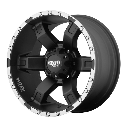 MO96722063524N - Moto Metal MO967 22X10 6X135 -24 mm Satin Black With Machined Flange - Moto Metal Wheels Canada
