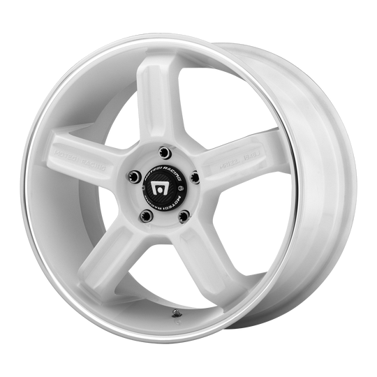 MR12288042835 - Motegi MR122 18X8 5X110 35mm White W Machined Stripe - Motegi Wheels Canada