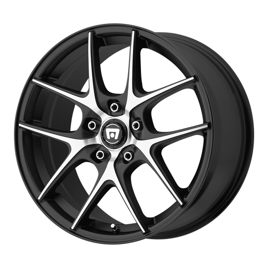 MR12877552745 - Motegi MR128 17X7.5 5X120 45mm Satin Black with Machined Face And Register - Motegi Wheels Canada