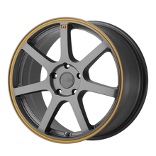 Load image into Gallery viewer, MR13288052435 - Motegi MR132 18X8 5X120 35mm Matte Gray Orange Stripe - Motegi Wheels Canada