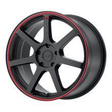 Load image into Gallery viewer, MR13288012735 - Motegi MR132 18X8 5X114.3 35mm Matte Black Red Stripe - Motegi Wheels Canada