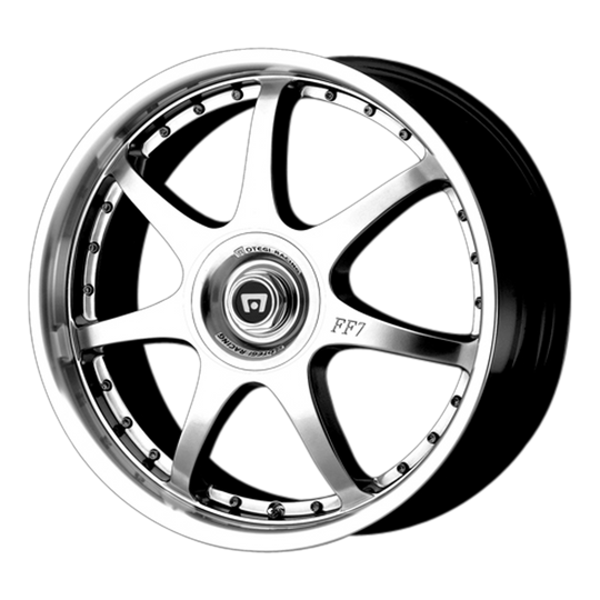 MR23736717 - Motegi FF7 16X7 5X114.3 / 5X100 42mm Bright Silver With Clearcoat - Motegi Wheels Canada