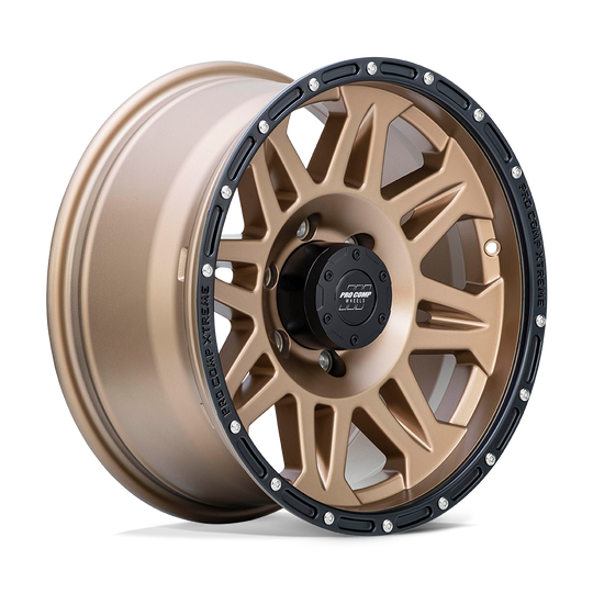 PXA9605-7973 - Pro Comp PA5 Torq 17X9 5X127 -6mm Matte Bronze With Black Lip - Pro Comp Wheels Canada