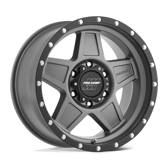 PXA2635-78583 - Pro Comp PA35 Predator 17X8.5 6X139.7 0mm Dark Gray With Black Lip - Pro Comp Wheels Canada