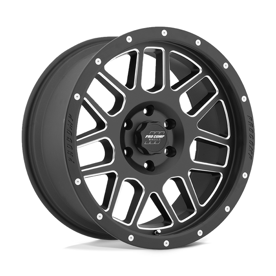 PXA5140-298345 - Pro Comp PA40 Vertigo 20X9 6X139.7 -12mm Satin Black Milled - Pro Comp Wheels Canada