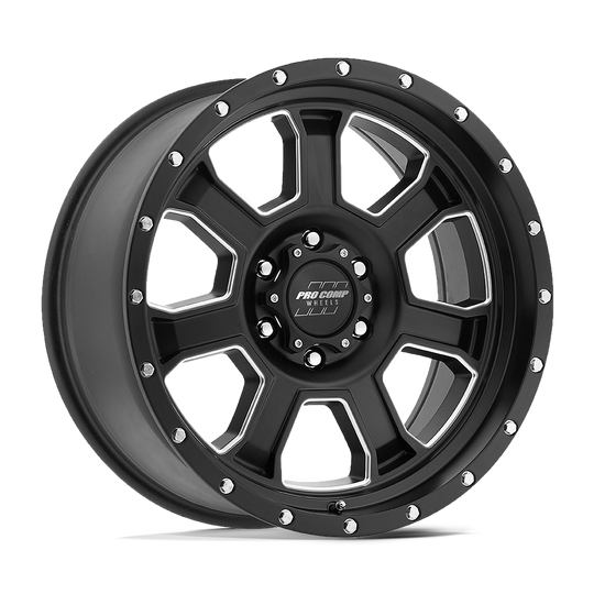 PXA5143-2973 - Pro Comp PA43 Sledge 20X9 5X127 0mm Satin Black Milled - Pro Comp Wheels Canada