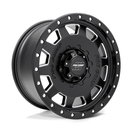 PXA5160-7973 - Pro Comp PA60 Hammer 17X9 5X127 -6mm Satin Black With Ss Bolts - Pro Comp Wheels Canada