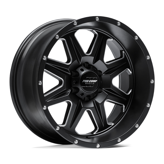 PXA5163-218247 - Pro Comp PA63 Recon 20X10 8X165.1 -18mm Satin Black Milled - Pro Comp Wheels Canada