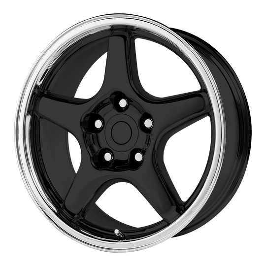 103B-796138 - Performance Replicas PR103 17X9.5 5X120.65  38mm Gloss Black/Machined Lip - Performance Replicas Wheels Canada