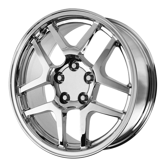 105C-816158 - Performance Replicas PR105 18X15 5X120.65  58mm Chrome - Performance Replicas Wheels Canada