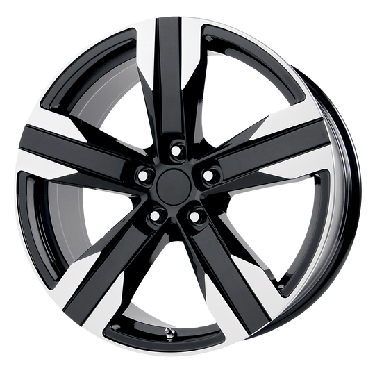 135B-291240 - Performance Replicas PR135 20X9 5X120  40mm Gloss Black Machined - Performance Replicas Wheels Canada