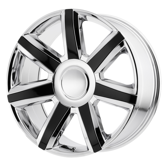 164CG-229824 - Performance Replicas PR164 22X9 6X139.7  24mm Chrome With Black Accents - Performance Replicas Wheels Canada