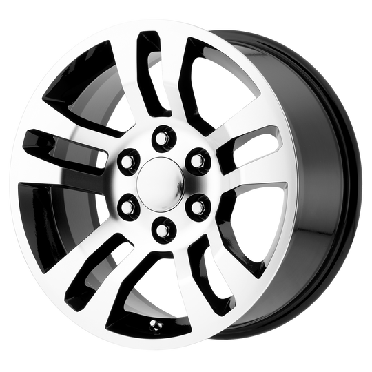 175BM-885824 - Performance Replicas PR175 18X8 6X139.7  24mm Gloss Black Machined - Performance Replicas Wheels Canada