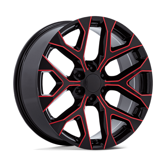 177MR-2295824 - Performance Replicas PR177 22X9 6X139.7 24mm Gloss Black Red Milled - Performance Replicas Wheels Canada