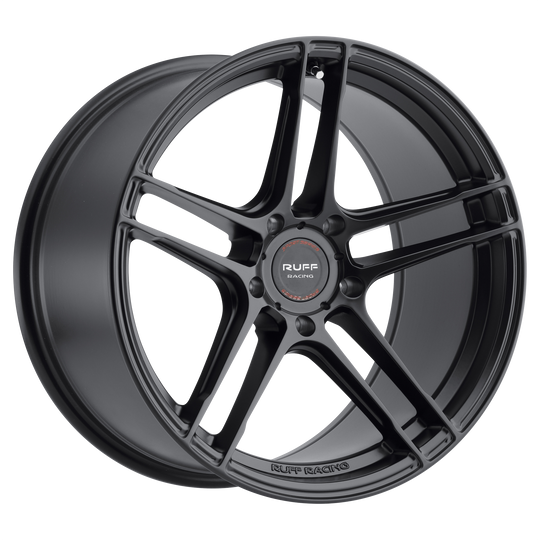 1885RST355114M76 - Ruff RS1 18X8.5 5X114.3  35mm Gloss Black - Ruff Wheels Canada