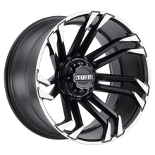 Load image into Gallery viewer, 2212T21-55D70M78 - Tuff T21 22X12 5X127 / 5X139.7 -45mm Matte Black W/ Machined Flange - Tuff Wheels Canada