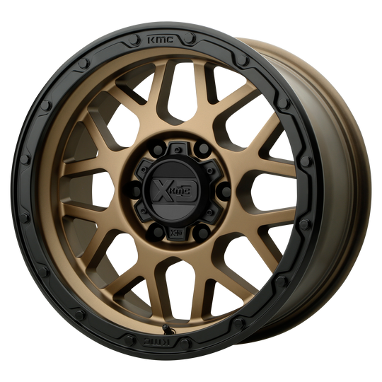 XD13579050612N - XD135 Grenade 17X9 5X127 -12 mm Matte Bronze Matte Black Lip - XD Wheels Canada