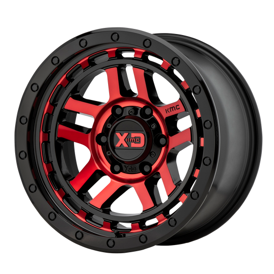 XD14088550900 - XD140 Recon 18X8.5 5X127  0mm Gloss Black Machined With Red Tint - XD Wheels Canada