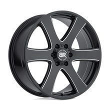 Load image into Gallery viewer, 2295HAK256140B12 - Black Rhino Haka 22X9.5 6X139.7  25mm Gloss Black W/ Milled Spokes - Black Rhino Wheels Canada