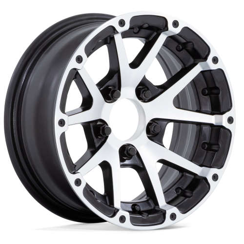 HE182646012706N - Helo HE1826 14X6 5X114.3 ET -6mm Matte Black Machined - Helo Wheels Canada