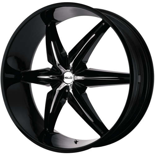 HE86624954310 - Helo HE866 24X9.5 5X114.3 / 5X127 ET 10mm Gloss Black With Chrome Accents - Helo Wheels Canada