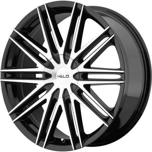 HE88088034321 - Helo HE880 18X8 5X120.65 ET 21mm Gloss Black Machined - Helo Wheels Canada