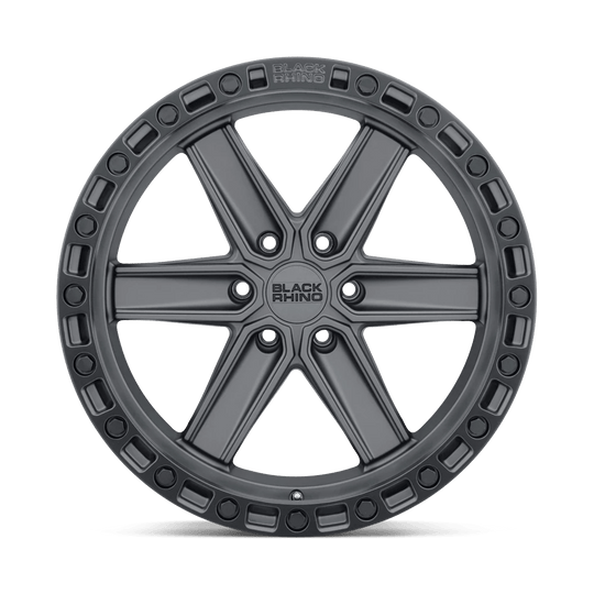 1790HDS006135G87 - Black Rhino Henderson 17X9 6X135  0mm Gun Black W/ Black Ring - Black Rhino Wheels Canada