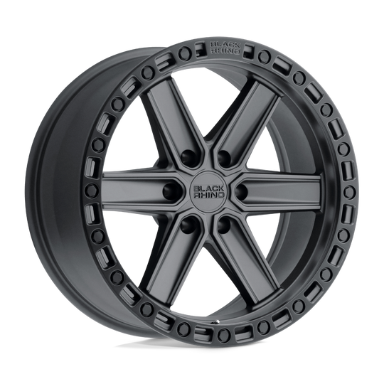 2095HDS186140G12 - Black Rhino Henderson 20X9.5 6X139.7  18mm Gun Black W/ Black Ring - Black Rhino Wheels Canada