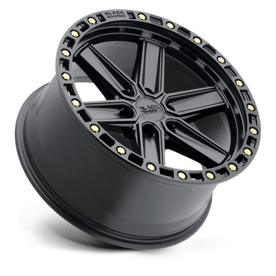 1790HDS126132B74 - Black Rhino Henderson 17X9 6X132  12mm Matte Black W/ Brass Bolts - Black Rhino Wheels Canada