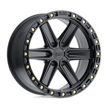 Charger l'image dans la galerie, 1890HDS-26140B12 - Black Rhino Henderson 18X9 6X139.7 -12 mm Matte Black W/ Brass Bolts - Black Rhino Wheels Canada
