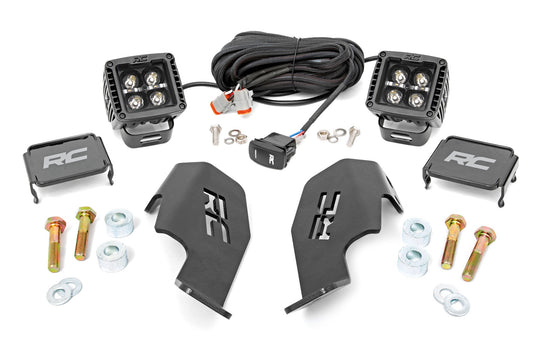 92034 LED Light - Cage Mount - 2" Black Pair - White DRL - Honda Talon (19-21) Rough Country Canada