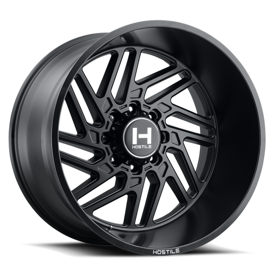 H116-2412818047BB - Hostile Jigsaw 24X12 8X180 -44mm Asphalt Wheel - Hostile Wheels Canada