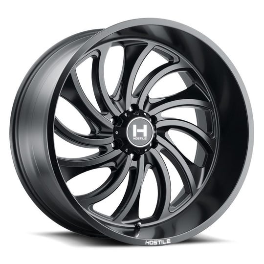 H118-2212655046BB - Hostile Demon 22X12 6X139.7 -48mm Asphalt Wheel - Hostile Wheels Canada