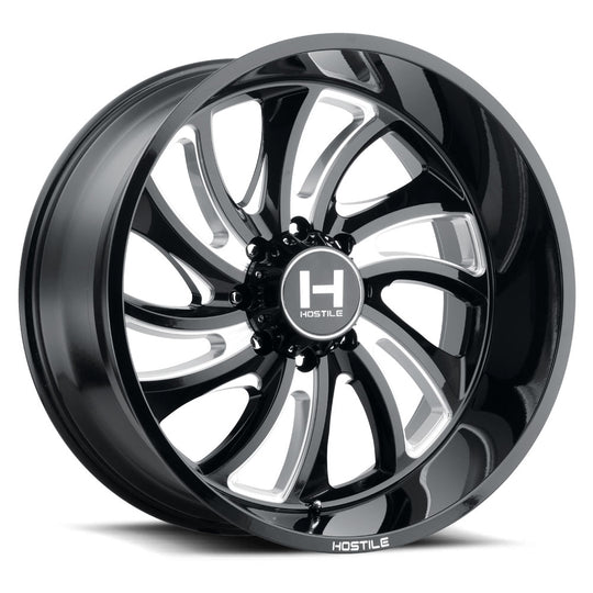 H118-2012613547B - Hostile Demon 20X12 6X135 -44mm Blade Cut Wheel - Hostile Wheels Canada