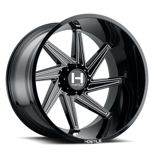 H119-2212655047B-R - Hostile DAGR 22X12 6X139.7 -44mm Blade Cut Wheel - Hostile Wheels Canada